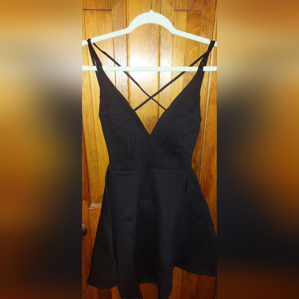 Lulu’s Believe in Love Black Backless Skater Dress in Black - Picture 10 of 10